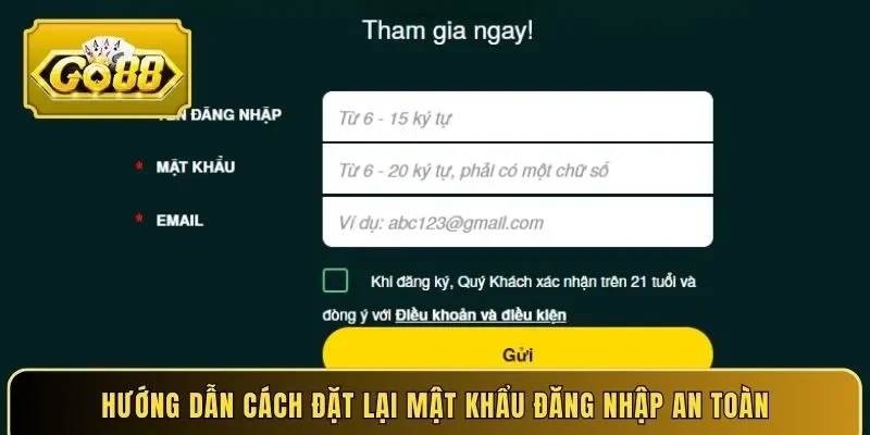 Hướng dẫn cách đặt lại mật khẩu đăng nhập an toàn